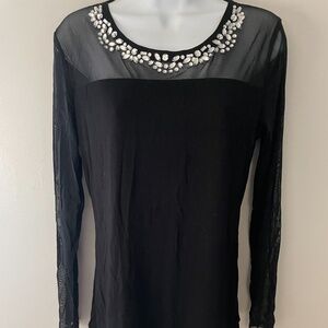 black sparkly sequin top New Years party concert INC size medium